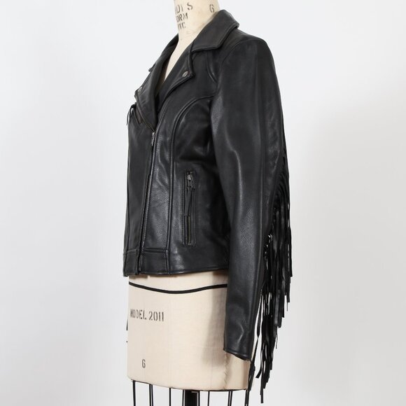 Whet Blu Daisy Black Leather Jacket - Picture 3 of 3